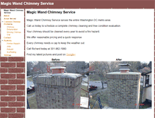 Tablet Screenshot of magicwandchimney.com